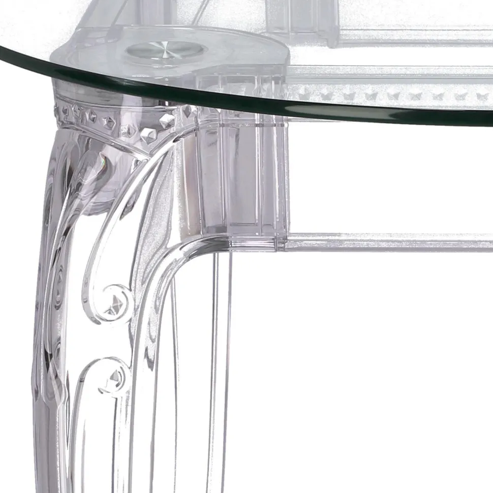 Stół Ghost 80cm transparentny glamour