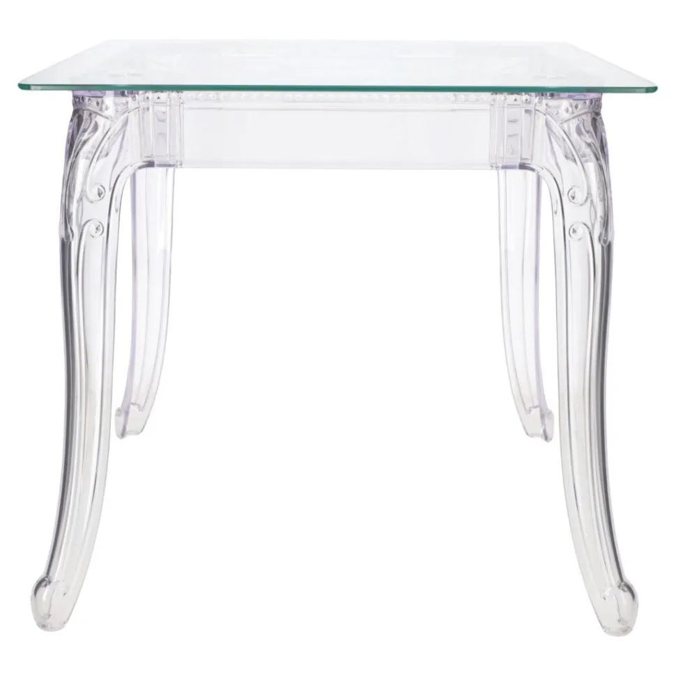 Stół Ghost 80x80cm kwadratowy transparentny