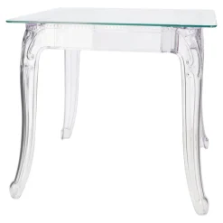 Stół Ghost 80x80cm kwadratowy transparentny