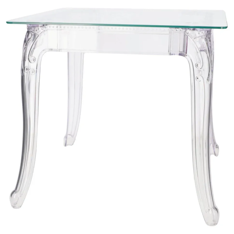 Stół Ghost 80x80cm kwadratowy transparentny