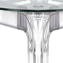 Stół Ghost 80x80cm kwadratowy transparentny