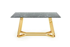 Stół Gloria czarny marmur/złoty