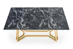 Stół Gloria czarny marmur/złoty