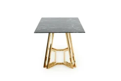 Stół Gloria czarny marmur/złoty