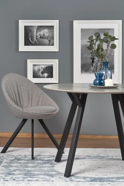 Stół Gorbal okrągły czarny/jasny popiel