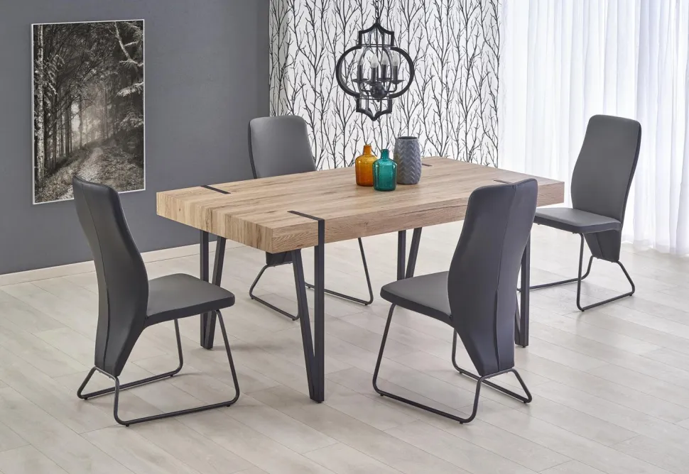 Stół Hannah dąb san remo / czarny