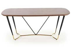 Stół Hanover orzech/ czarny / złoty