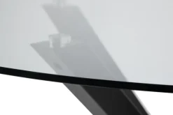 Stół Heaven 119 cm okragły czarny/        transparentny