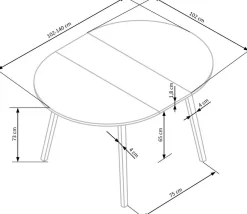 Stół Hemmy rozkładany, dąb artisan/