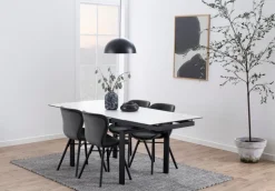 Stół Huddersfield biały/czarny 85/120-200cm