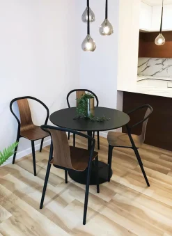 Stół Ibiza 80cm czarny okrągły