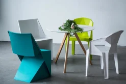 Stół Intesi Rocket naturalny/biały okrągły