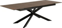 Stół Irwine 200/240x100cm brązowy/czarny