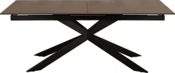 Stół Irwine 200/240x100cm brązowy/czarny