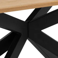 Stół Irwine 200x100cm dąb/czarny