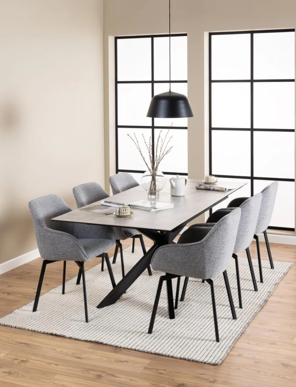 Stół Irwine 168/210x90cm grey Anista