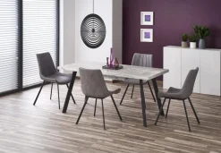 Stół Lasse rozkładany czarny/ marmur