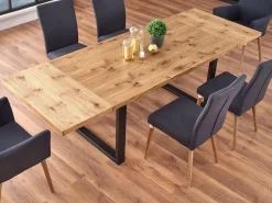 Stół Loft rozkładany naturalny/ czarny