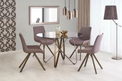 Stół Luna złoty antyczny / brązowy