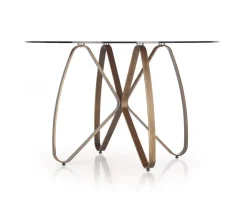 Stół Luna złoty antyczny / brązowy