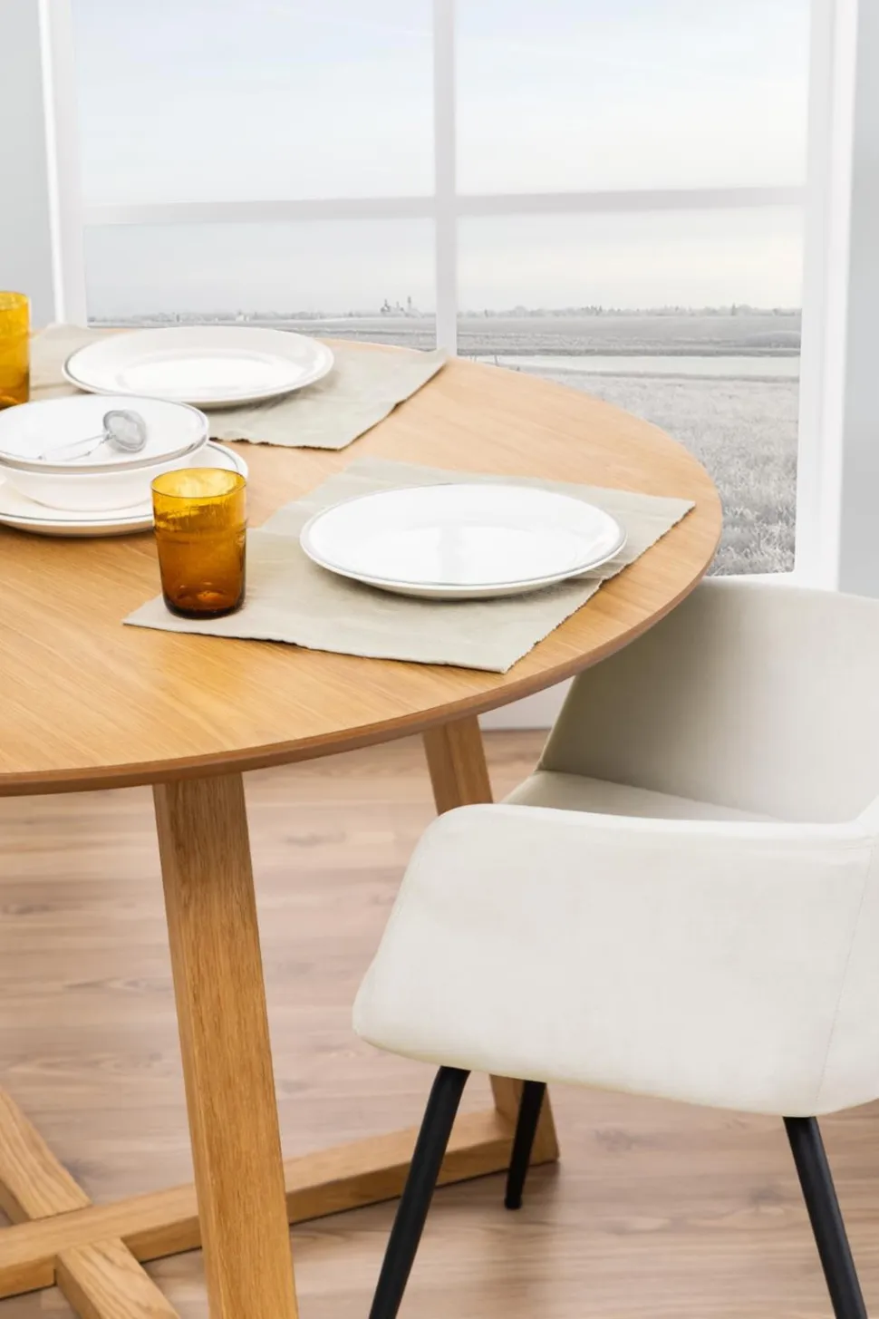 Stół Malika 120cm dąb okrągły