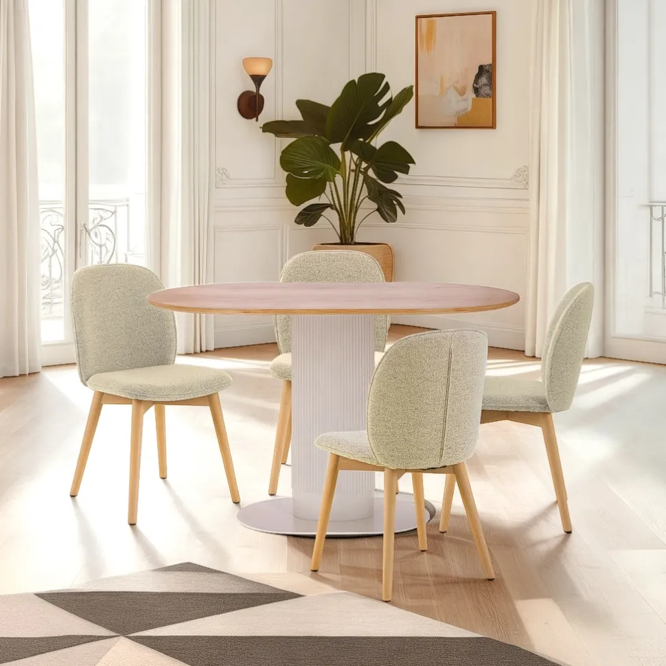 Stół Maxim fornir dębowy/ biały