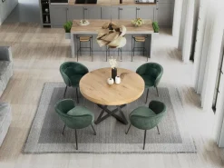 Stół Merry rozkładany, dąb złoty/czarny