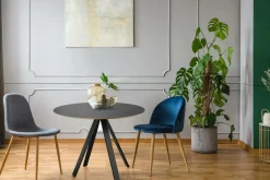 Stół Mezzanotte 100cm czarny okrągły