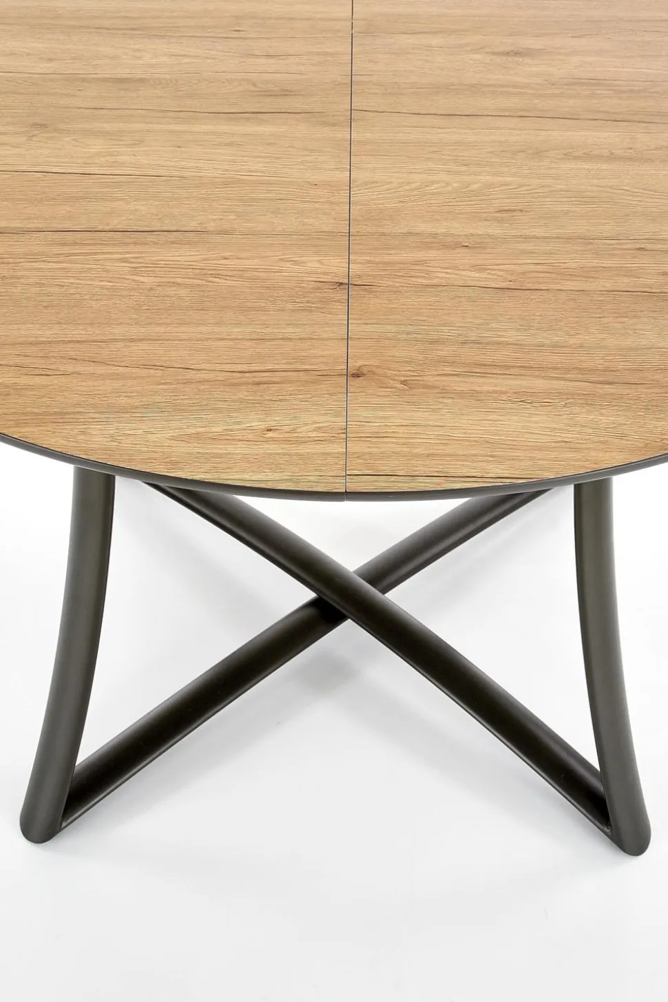 Stół Mira okrągły, rozkładany,dąb złoty/