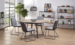 Stół Mira okrągły, rozkładany,dąb złoty/