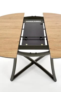 Stół Mira okrągły, rozkładany,dąb złoty/