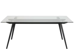Stół Monti transparentny/czarny