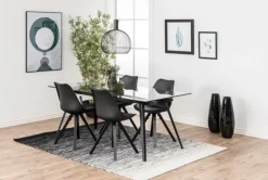 Stół Monti transparentny/czarny