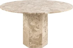 Stół Naxos 100cm marmur brązowy