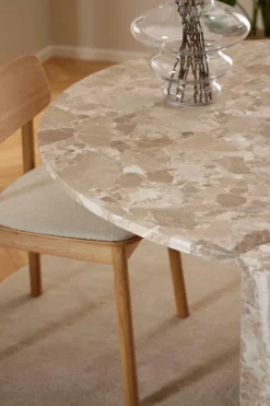 Stół Naxos 100cm marmur brązowy