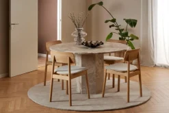 Stół Naxos 100cm marmur brązowy