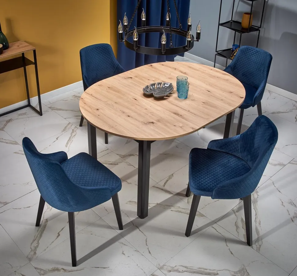 Stół Nigo rozkładany dąb artisan/ czarny