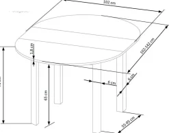 Stół Nigo rozkładany dąb artisan/ czarny