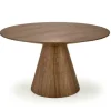 Stół Obituar okrągły, orzechowy