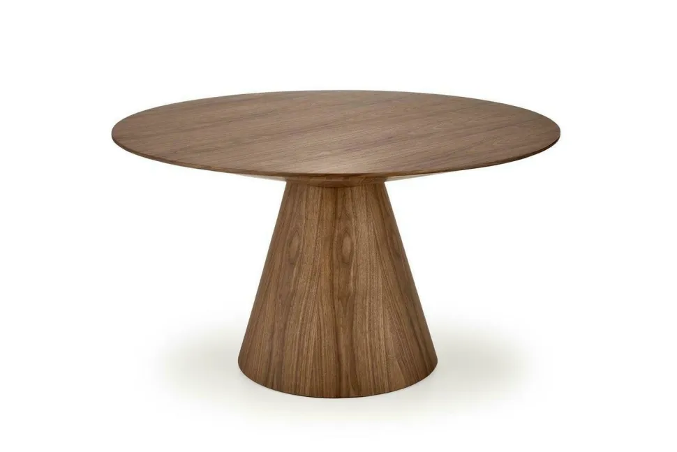 Stół Obituar okrągły, orzechowy