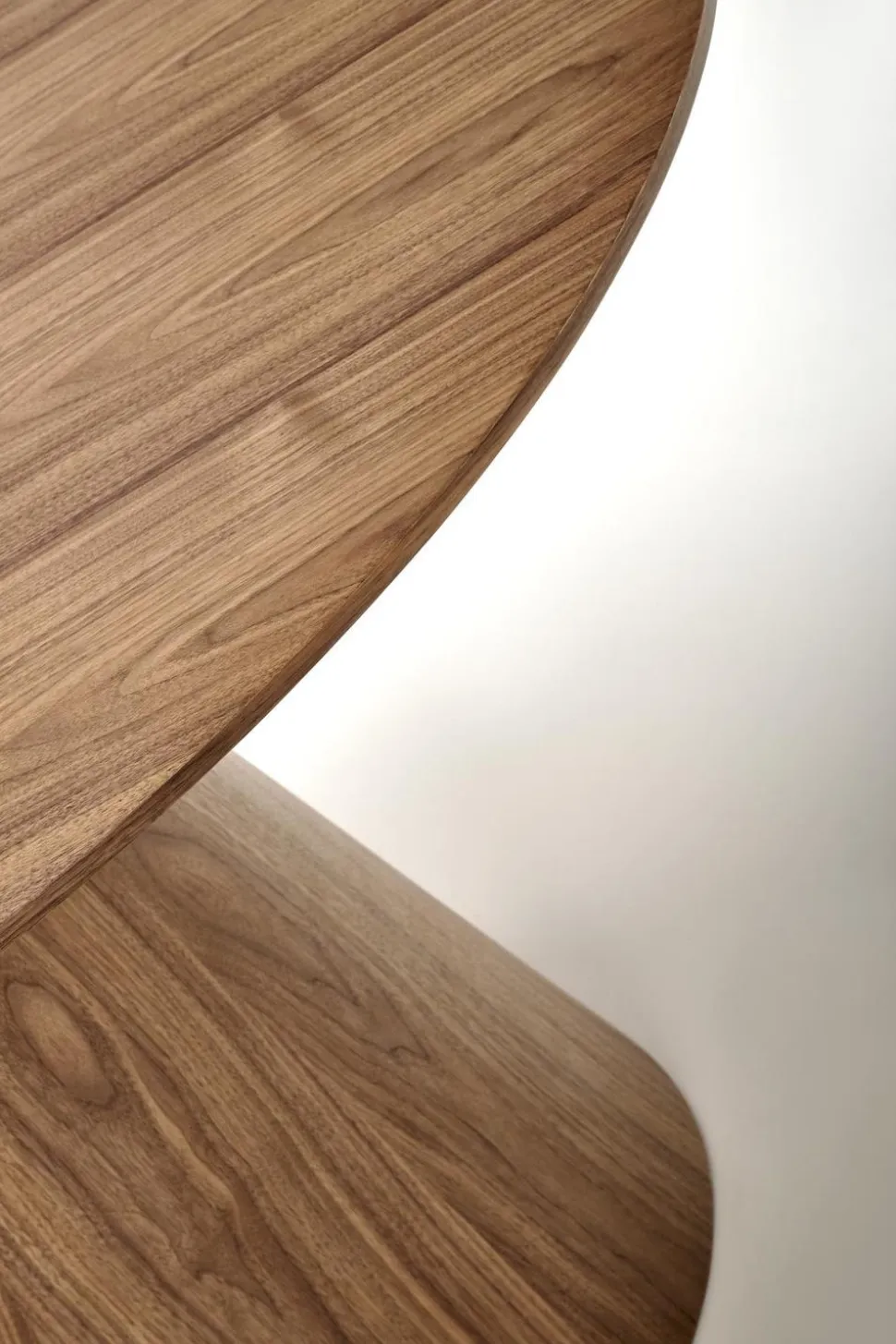 Stół Obituar okrągły, orzechowy