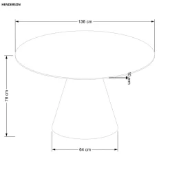 Stół Obituar okrągły, orzechowy
