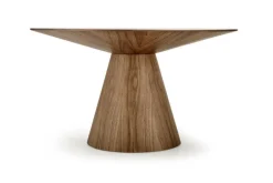 Stół Obituar okrągły, orzechowy