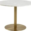 Stół okrągły Corby marmur/złoty
