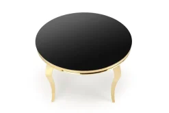 Stół okrągły Munya czarny/złoty