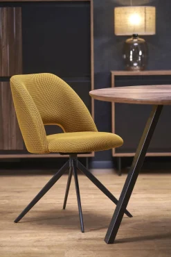 Stół okrągły Ralik orzechowy/nogi czarne