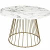 Stół okrągły Rayo marmur/ złoty