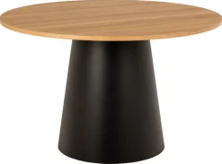Stół okrągły Soli 120cm dąb/czarny