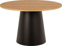 Stół okrągły Soli 120cm dąb/czarny