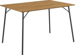 Stół Peru 120x80cm dąb/czarny